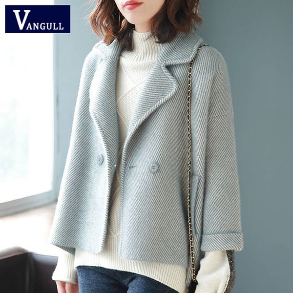vangull women woolen jacket korean version new female striped loose wool coat 2019 winter turn-down collar plus size outerwear, Black
vangull women woolen jacket korean version new female striped loose wool coat 2019 winter turn-down collar plus size outerwear, Black