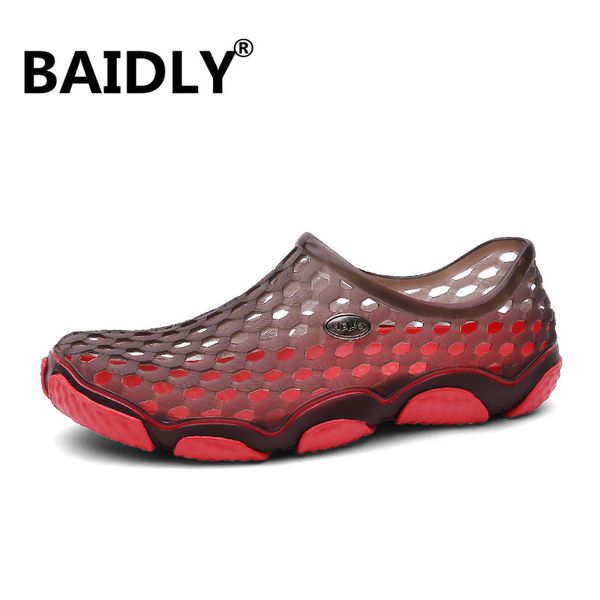 summer mens sandals water beach mens shoes jelly sandals water shoes lightweight garden, Black