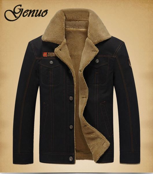 genuo 2019 winter warm jackets thick fleece men's coats casual cotton fur collar mens tactical parka outerwear, Black;brown
genuo 2019 winter warm jackets thick fleece men's coats casual cotton fur collar mens tactical parka outerwear, Black;brown