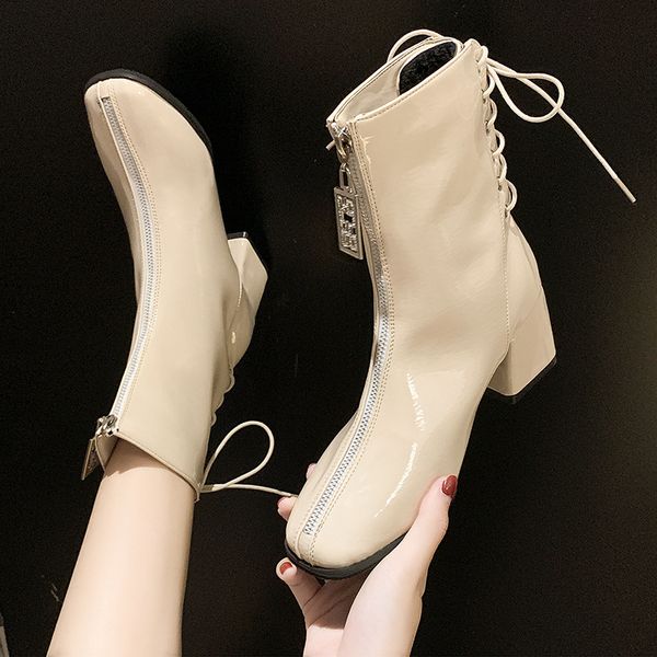 2019 new brand round toe ankle boots for women european style zip boots classic lace up female winter shoes woman s11-31, Black
2019 new brand round toe ankle boots for women european style zip boots classic lace up female winter shoes woman s11-31, Black