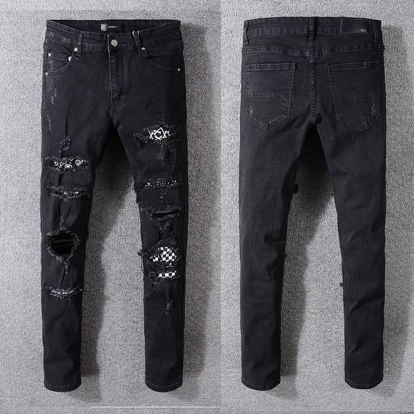 men's straight jeans fashion streetwear style jeans designer mens distressed ripped denim skinny pants classic straight denim brand jea, Blue
men's straight jeans fashion streetwear style jeans designer mens distressed ripped denim skinny pants classic straight denim brand jea, Blue