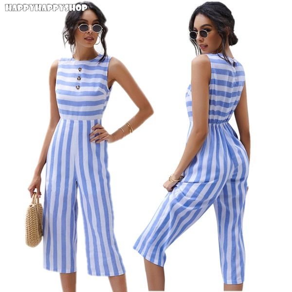 women's jumpsuits & rompers 2021 summer bohemian striped casual jumpsuit sleeveless costumes short pants overalls female beach holiday, Black;white
women's jumpsuits & rompers 2021 summer bohemian striped casual jumpsuit sleeveless costumes short pants overalls female beach holiday, Black;white