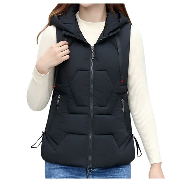 vests women short trendy elegant zipper casual sleeveless womens plus size pocket popular winter female hooded vest gilet femme, Black;white
vests women short trendy elegant zipper casual sleeveless womens plus size pocket popular winter female hooded vest gilet femme, Black;white