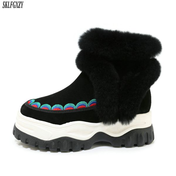 sklfgxzy 2019 new genuine leather snow boots for women winter warm wool ankle boots cow suede slip on shoes woman, Black
sklfgxzy 2019 new genuine leather snow boots for women winter warm wool ankle boots cow suede slip on shoes woman, Black