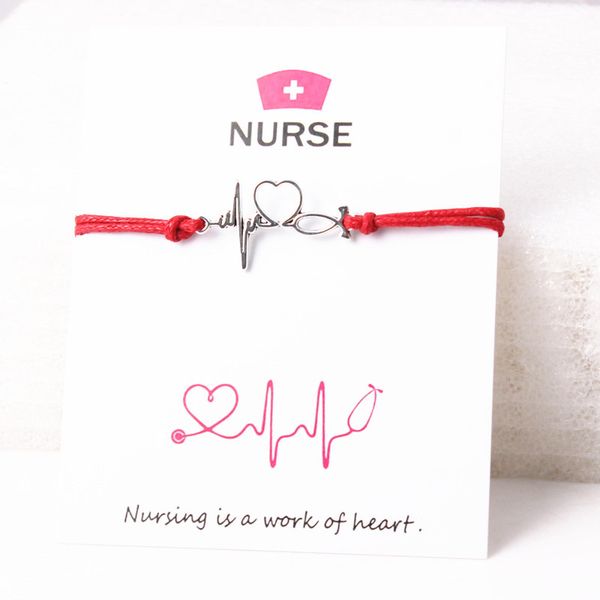 wave heart bracelet romantic love electrocardiogram charm bracelet heartbeat red cord wish card women jewelry, Red;blue
wave heart bracelet romantic love electrocardiogram charm bracelet heartbeat red cord wish card women jewelry, Red;blue