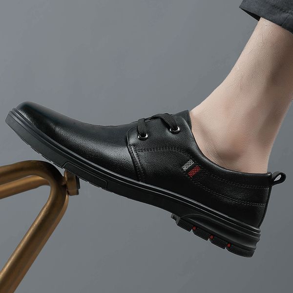 loafers mens shoes genuine leather formal shoes brand lace up dress shoes oxfords retro office footwear fashion, Black
loafers mens shoes genuine leather formal shoes brand lace up dress shoes oxfords retro office footwear fashion, Black