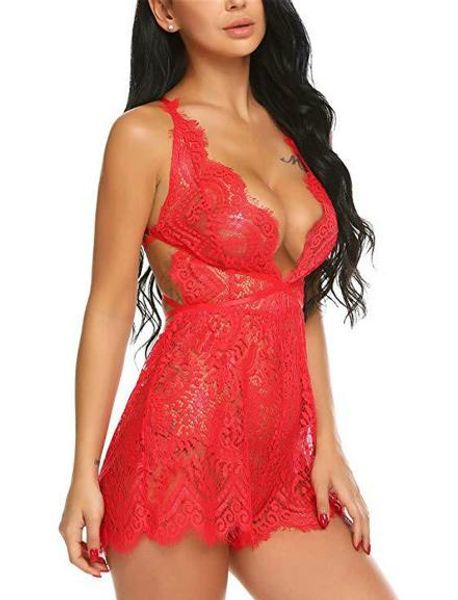 womens designer lace pyjamas deep v-neck backless pyjamas fashion solid color harness pajamas womens underwear, Black;white
womens designer lace pyjamas deep v-neck backless pyjamas fashion solid color harness pajamas womens underwear, Black;white