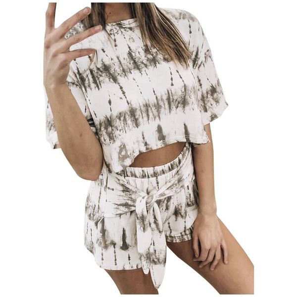 women's sleepwear womens tie-dye short sleeve pajama set night loungewear nightgown type home wear, Black;red
women's sleepwear womens tie-dye short sleeve pajama set night loungewear nightgown type home wear, Black;red