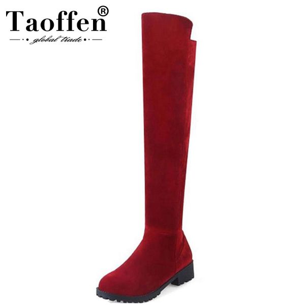 taoffen size 33-46 women over knee knight boots zipper high heel boots incold winter with plush fur botas women footwears, Black
taoffen size 33-46 women over knee knight boots zipper high heel boots incold winter with plush fur botas women footwears, Black