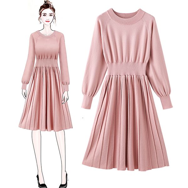 winter autumn female elegant long sleeve girl slim dresses vintage a-line pleated knitwear knitted sweater dress for women, Black;gray
winter autumn female elegant long sleeve girl slim dresses vintage a-line pleated knitwear knitted sweater dress for women, Black;gray