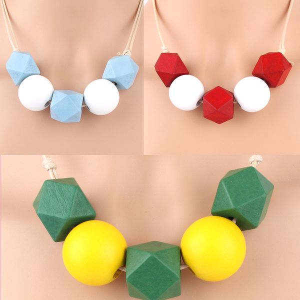 1pc vintage wooden beads ball chunky necklaces wax string bohemia handmade women hoilday gift statement jewelry, Silver
1pc vintage wooden beads ball chunky necklaces wax string bohemia handmade women hoilday gift statement jewelry, Silver