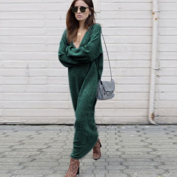 winter autumn warm knitted long sweater women solid v neck long sleeve casual loose pullover pulover feminino, White;black
winter autumn warm knitted long sweater women solid v neck long sleeve casual loose pullover pulover feminino, White;black