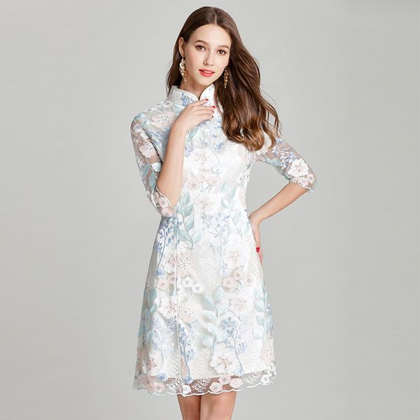 chinese style summer spring womens embroidery slim 3/4 sleeve cheongsam dress , woman female 4xl 5xl slim chipao dresses, Black;gray
chinese style summer spring womens embroidery slim 3/4 sleeve cheongsam dress , woman female 4xl 5xl slim chipao dresses, Black;gray