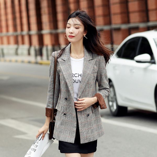 women's suits & blazers autumn and winter blazer 2021 korean professional office jacket casual small suit retro fashion interview coat, White;black
women's suits & blazers autumn and winter blazer 2021 korean professional office jacket casual small suit retro fashion interview coat, White;black