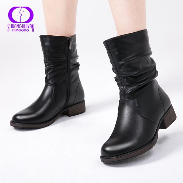 aimeigao flat ankle boots for women retro style short ankle boots warm women soft leather flats booties, Black
aimeigao flat ankle boots for women retro style short ankle boots warm women soft leather flats booties, Black