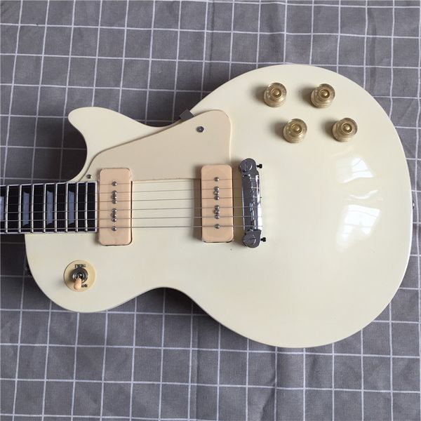cream body electric guitar with p90 pickups , rosewood fingerboard , fixed bridge,can be customized as request
cream body electric guitar with p90 pickups , rosewood fingerboard , fixed bridge,can be customized as request