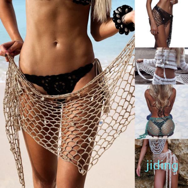wholesale-2018 summer womens girls crochet bikini cover up with shell beach sarong wrap skirt scarf
wholesale-2018 summer womens girls crochet bikini cover up with shell beach sarong wrap skirt scarf