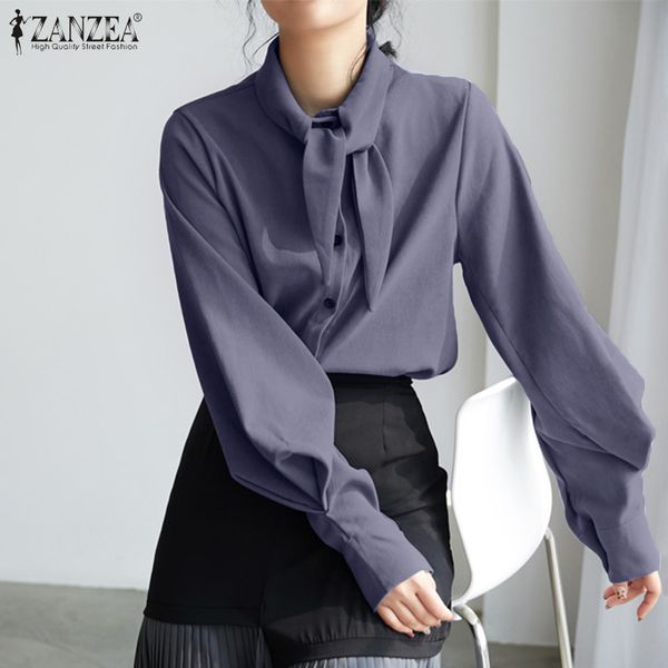 zanzea women's blouse 2020 fashion office lady work chic long sleeve shirt autumn female casual solid bow tie tunic blusas 5xl 7, White
zanzea women's blouse 2020 fashion office lady work chic long sleeve shirt autumn female casual solid bow tie tunic blusas 5xl 7, White