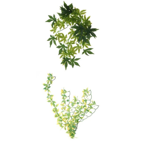 set of 2, reptile terrarium ivy vines vivarium ornament artificial leaves plant decor ( 50cm/19.69inch & 40cm/15.75inch
set of 2, reptile terrarium ivy vines vivarium ornament artificial leaves plant decor ( 50cm/19.69inch & 40cm/15.75inch