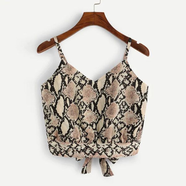 crop top печатные танки fashion party sexy рубашка змеиной кожи printed lady tie назад полиэстер бретели tank tops блуза женский camisola, White
crop top печатные танки fashion party sexy рубашка змеиной кожи printed lady tie назад полиэстер бретели tank tops блуза женский camisola, White