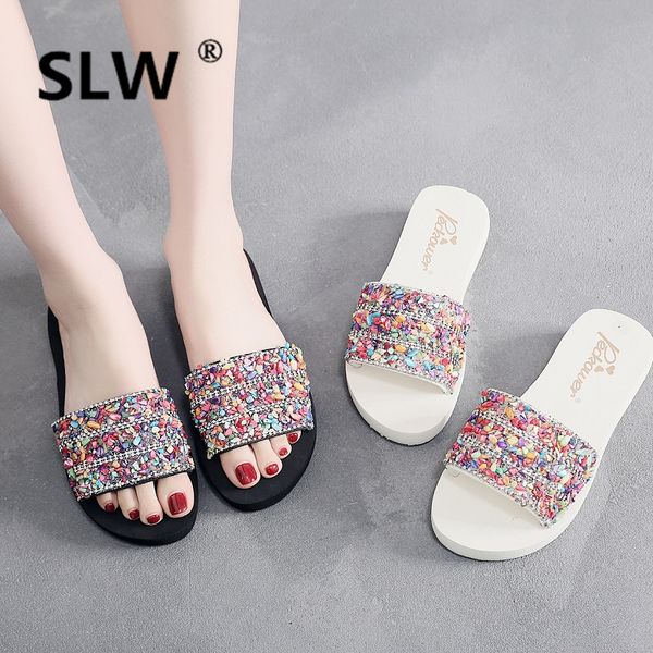 women's slippers 2019 platform shoes designer slides on a wedge jelly flip flops low new beach luxury sliders flat glitter, Black
women's slippers 2019 platform shoes designer slides on a wedge jelly flip flops low new beach luxury sliders flat glitter, Black