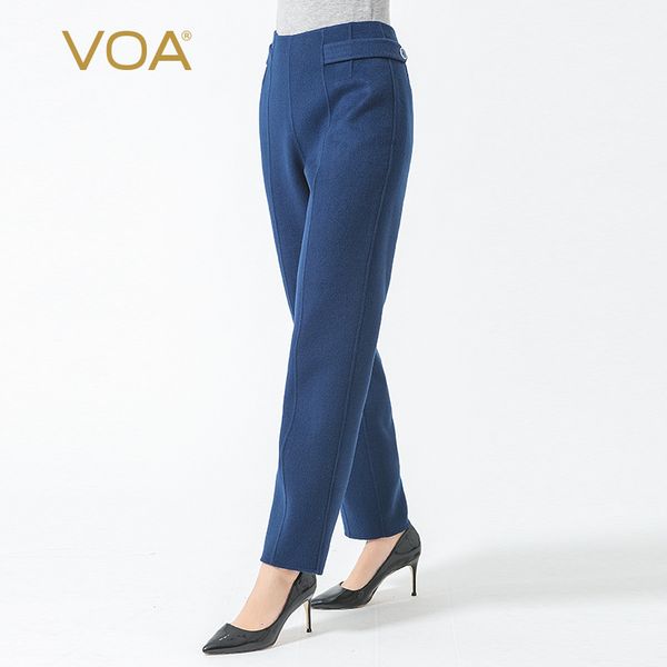 voa14.75 micron cashmere navy blue natural waist symmetrical button simple warm winter cashmere pencil pants sk957, Black;white
voa14.75 micron cashmere navy blue natural waist symmetrical button simple warm winter cashmere pencil pants sk957, Black;white