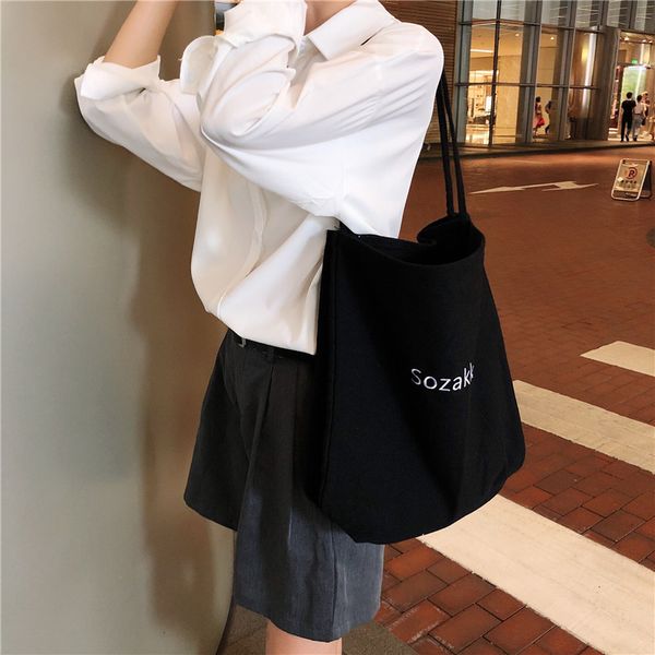 women big canvas shopping bag reusable embroidery letters large capacity shoulder bag cotton cloth handbag tote eco shopper #20
women big canvas shopping bag reusable embroidery letters large capacity shoulder bag cotton cloth handbag tote eco shopper #20