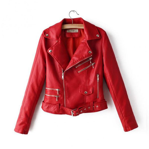new fashion trend womens leather jacket 2019 autumn females bikermoto locomotive leather jackets zipper slim short coats, Black
new fashion trend womens leather jacket 2019 autumn females bikermoto locomotive leather jackets zipper slim short coats, Black
