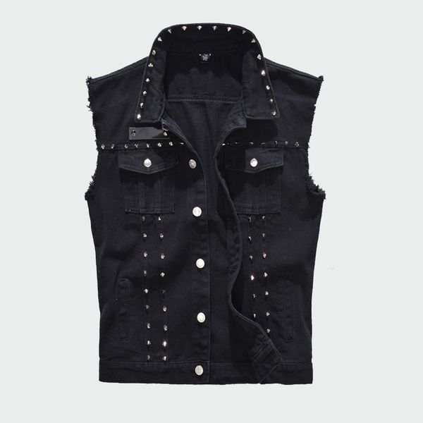 2019 spring autumn mens vest vintage denim jeans vest men rivet hole jeans waistcoats male black sleeveless jackets 5xl ml238, Black;white
2019 spring autumn mens vest vintage denim jeans vest men rivet hole jeans waistcoats male black sleeveless jackets 5xl ml238, Black;white