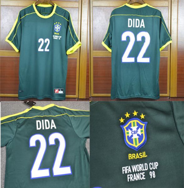 1998 taffarel retro goalkeeper jersey 98 world cup dida vintage football shirts camisas de futebol maillot, Black;gray
1998 taffarel retro goalkeeper jersey 98 world cup dida vintage football shirts camisas de futebol maillot, Black;gray