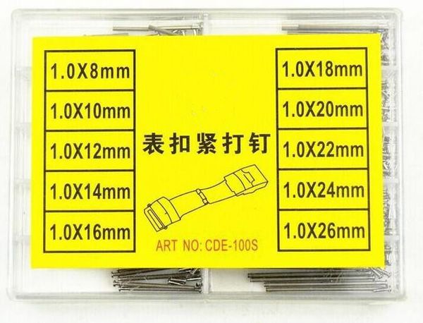 100pcs stainless steel tiny rivet kits tools for watches band repair