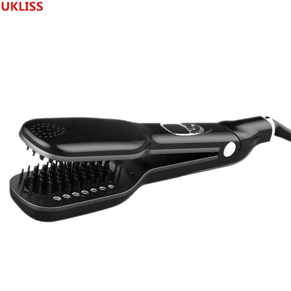 2019 steam hair straightener brushes flat iron professional ceramic tourmaline steampod hair iron comb spray straightening, Black
2019 steam hair straightener brushes flat iron professional ceramic tourmaline steampod hair iron comb spray straightening, Black