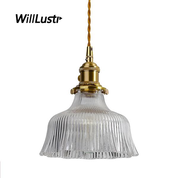 japan style ruffled skirt ribbed clear glass pendant lamp brass suspension lighting living room l hall cafe hanging light two sizes
japan style ruffled skirt ribbed clear glass pendant lamp brass suspension lighting living room l hall cafe hanging light two sizes