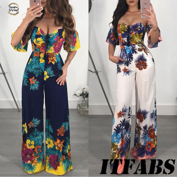v women neck off-shoulder summer jumpsuit new lady floral printed romper clubwear playsuit casual backless jumpsuit&romper, Black;white
v women neck off-shoulder summer jumpsuit new lady floral printed romper clubwear playsuit casual backless jumpsuit&romper, Black;white