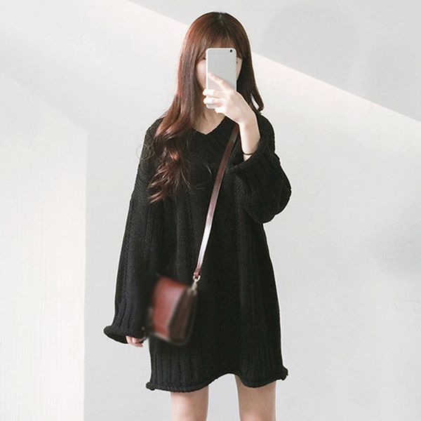 ladies dress womens autumn sweatshirt fashion knitted knitwear v neck pullover long sleeve, Black;gray
ladies dress womens autumn sweatshirt fashion knitted knitwear v neck pullover long sleeve, Black;gray