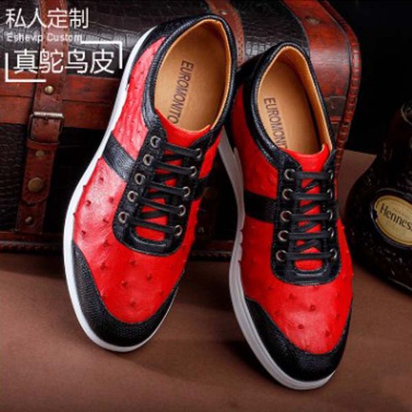 ourui new true ostrich leather casual shoes male genuine ostrich leather leisure sandals men shoes, Black
ourui new true ostrich leather casual shoes male genuine ostrich leather leisure sandals men shoes, Black