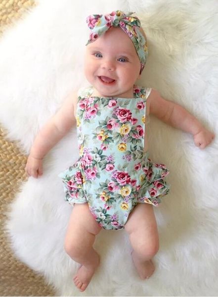 2pcs set newborn floral baby girl clothes 2019 summer sleeveless cotton ruffles romper baby bodysuit +headband outfits sunsuit, White
2pcs set newborn floral baby girl clothes 2019 summer sleeveless cotton ruffles romper baby bodysuit +headband outfits sunsuit, White