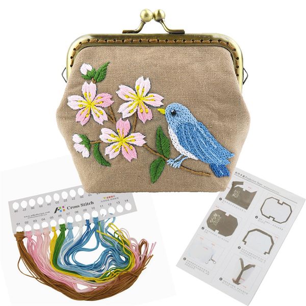 haofa embroidery purse making kits purse frame kiss clasp bag frame bird and flowers cross stitch needlework sewing stitching, Black
haofa embroidery purse making kits purse frame kiss clasp bag frame bird and flowers cross stitch needlework sewing stitching, Black