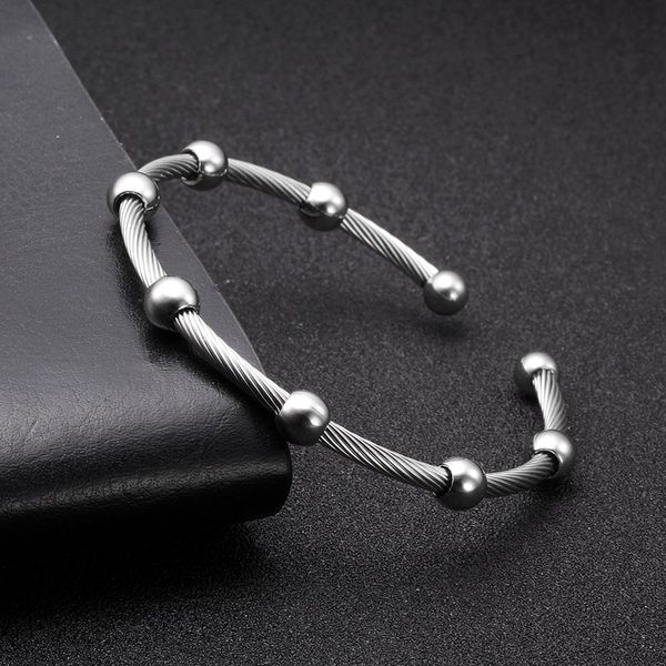 bohemia soft open cuff stainless steel chain link bracelets women girls jewelry classic sporty charm beads bangles, White
bohemia soft open cuff stainless steel chain link bracelets women girls jewelry classic sporty charm beads bangles, White
