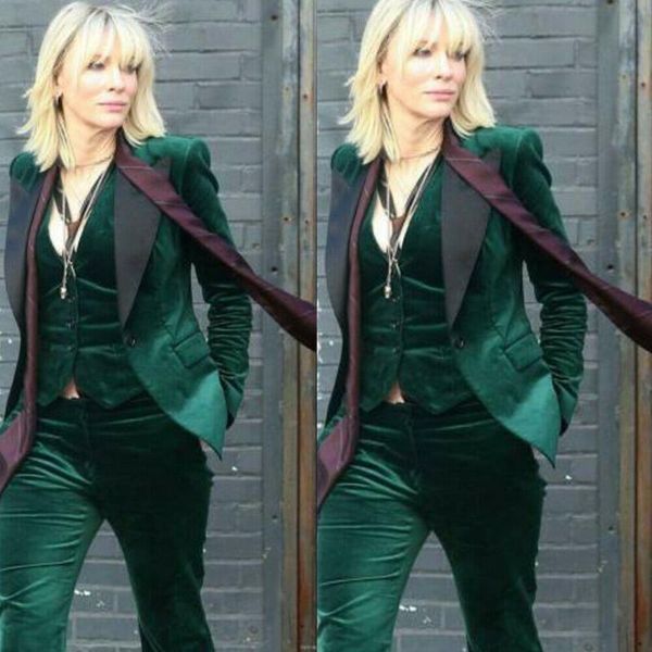women's suits & blazers velvet women green 3 pieces suit business office work ladies proms tuxedos customized + pants vest, White;black
women's suits & blazers velvet women green 3 pieces suit business office work ladies proms tuxedos customized + pants vest, White;black