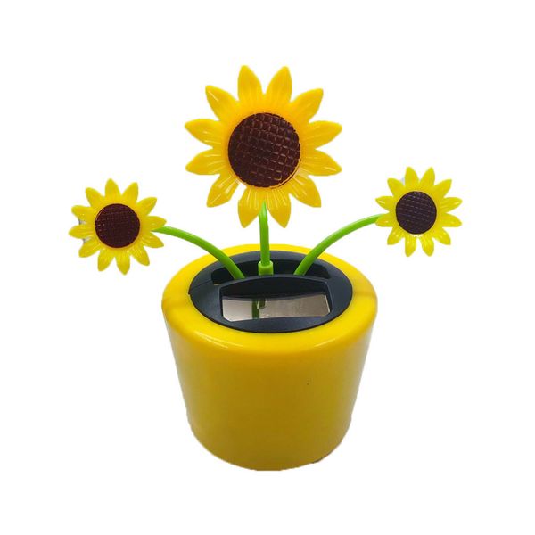 

car solar moving head dancing swinging animated dancer toy car windowsill decoration solar powered sunflower gadgets