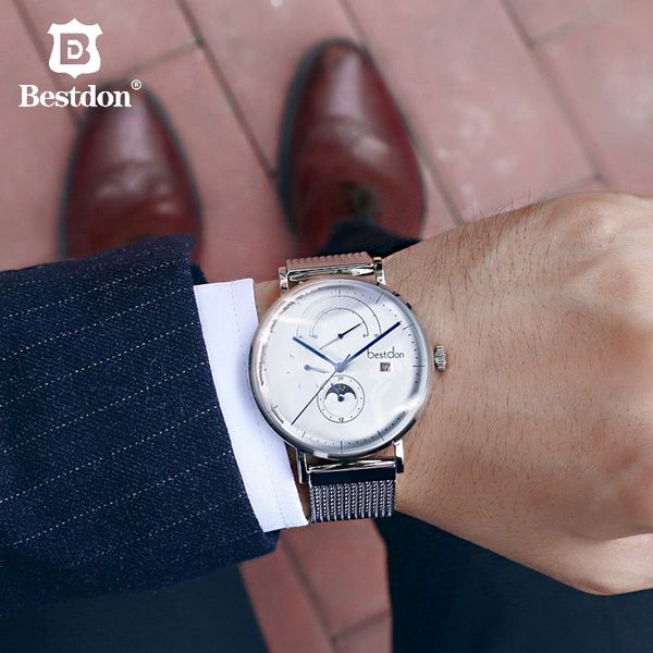 bestdon big dial men's mechanical watch fashion without border automatic waterproof watches stainless steel genuine man, Slivery;brown
bestdon big dial men's mechanical watch fashion without border automatic waterproof watches stainless steel genuine man, Slivery;brown