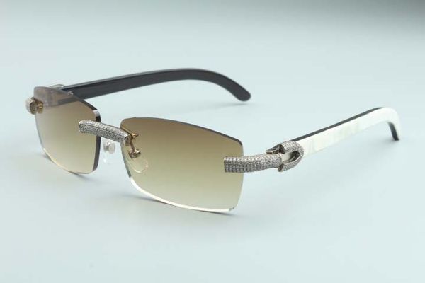 square lenses micro-pave diamonds sunglasses white and black hybrid natural buffalo horn temples m-3524012-c for unisex, size:56-18-140, White;black
square lenses micro-pave diamonds sunglasses white and black hybrid natural buffalo horn temples m-3524012-c for unisex, size:56-18-140, White;black