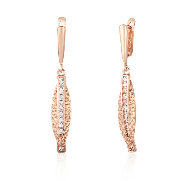 fj 5 style women long drop earrings 585 rose gold color crystal oval dangle earring, Golden
fj 5 style women long drop earrings 585 rose gold color crystal oval dangle earring, Golden