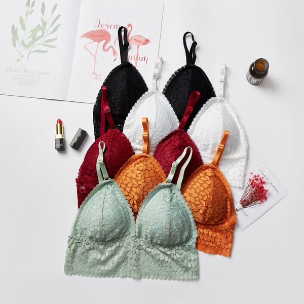women lace no steel ring sports bra beauty back wrapped chest comfortable brassiere stretch triangle cup chen padded bralette, Red;black
women lace no steel ring sports bra beauty back wrapped chest comfortable brassiere stretch triangle cup chen padded bralette, Red;black