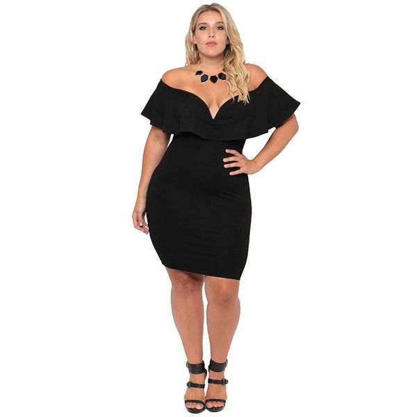 spring and summer lotus leaf edge buttock knitted dresses in european and american large size women's dresses, Black;gray
spring and summer lotus leaf edge buttock knitted dresses in european and american large size women's dresses, Black;gray