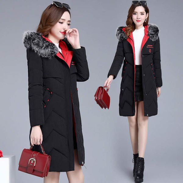 2018 new winter fur collar down jacket cotton women fashion thickening long section large size parkas coat winter jacket x264, Black
2018 new winter fur collar down jacket cotton women fashion thickening long section large size parkas coat winter jacket x264, Black