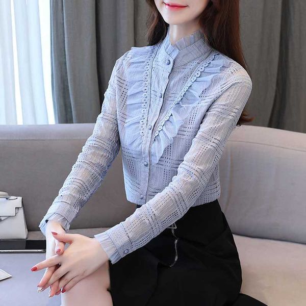 women shirt 2020 new office white lace shirt female summer fashion korean plaid korean fashion clothing 803c
women shirt 2020 new office white lace shirt female summer fashion korean plaid korean fashion clothing 803c