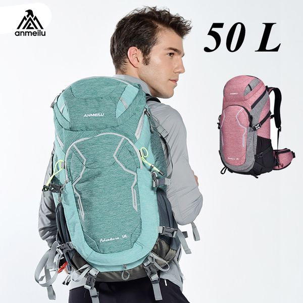 anmeilu outdoor sprots backpack 50l large capacity nylon rucksack for hiking traveling camping climbing with waterproof cover
anmeilu outdoor sprots backpack 50l large capacity nylon rucksack for hiking traveling camping climbing with waterproof cover