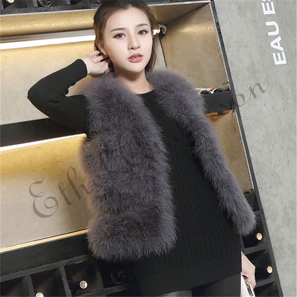 ethel anderson women's ostrich fur long waistcoat gilet vest creative mother's gift ideal warmer short geilt lady short style, Black
ethel anderson women's ostrich fur long waistcoat gilet vest creative mother's gift ideal warmer short geilt lady short style, Black